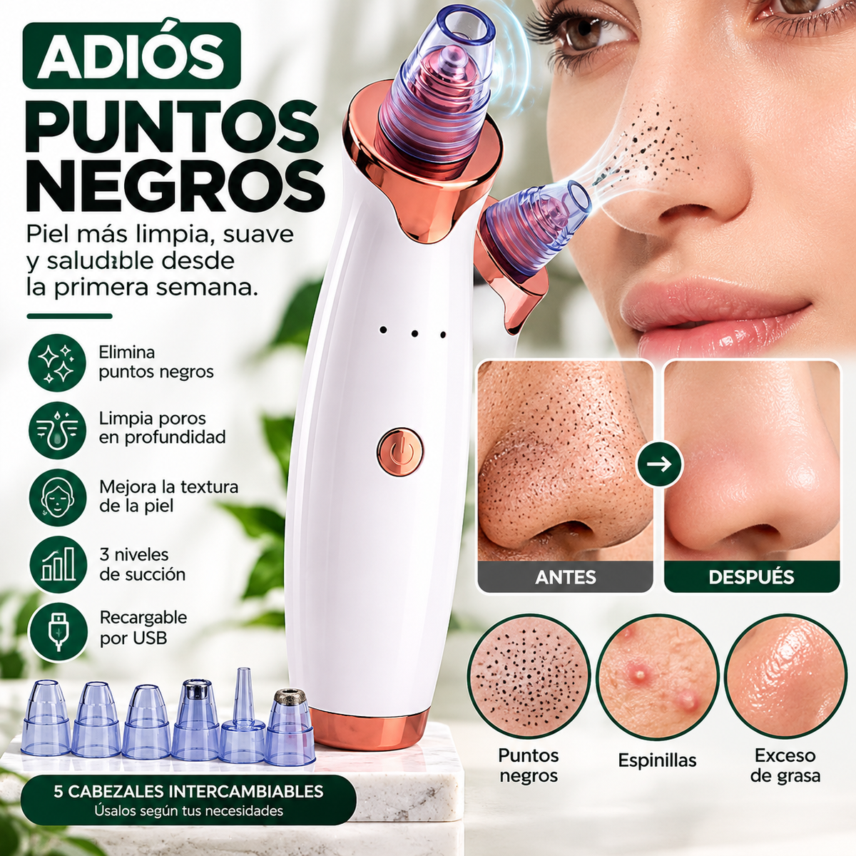 DermaPure™ Pro | Limpiador Facial de Poros